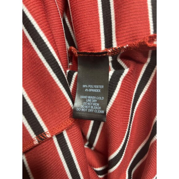 Lulus Red Striped Tank Midi Dress Small Sleeveless Bodycon Casual Work - Picture 7 of 8